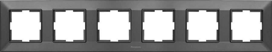 

Рамка Panasonic Arkedia Slim, горизонтальная, 6шт., дымчатый (WNTF08062DG-RU), 0