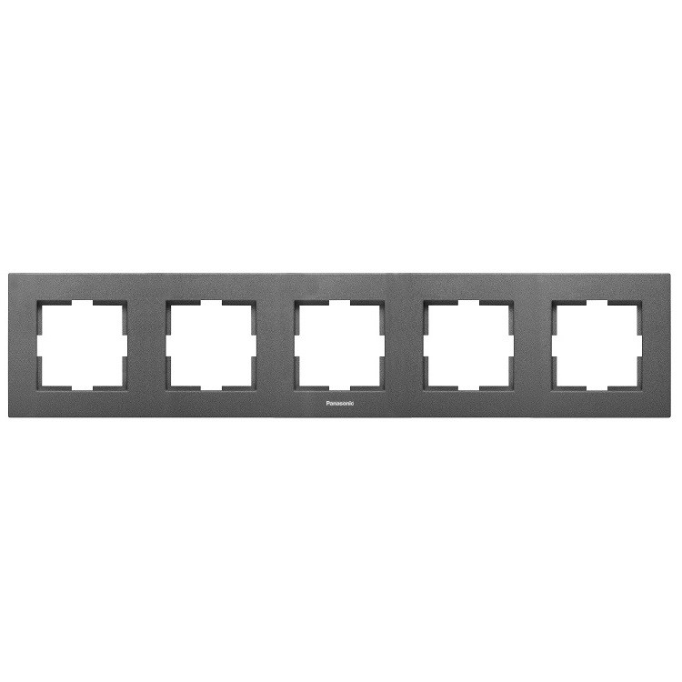 

Рамка Panasonic Karre Plus, горизонтальная, 5-постов, дымчатый (WKTF08052DG-RU)