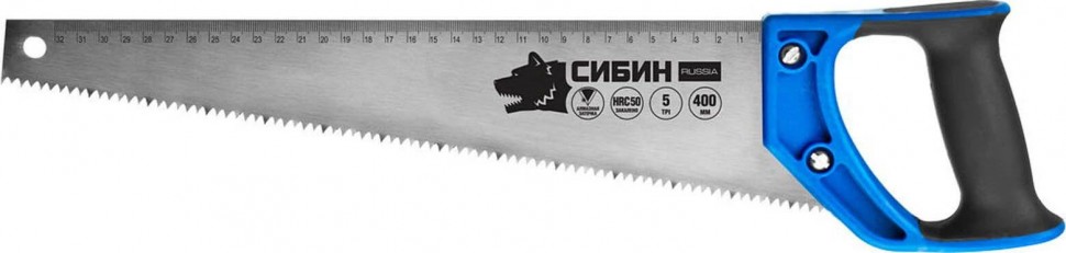Ножовка для стусла c обушком СИБИН, шаг зубьев 4.5 мм, длина полотна 400 мм (15055-40)