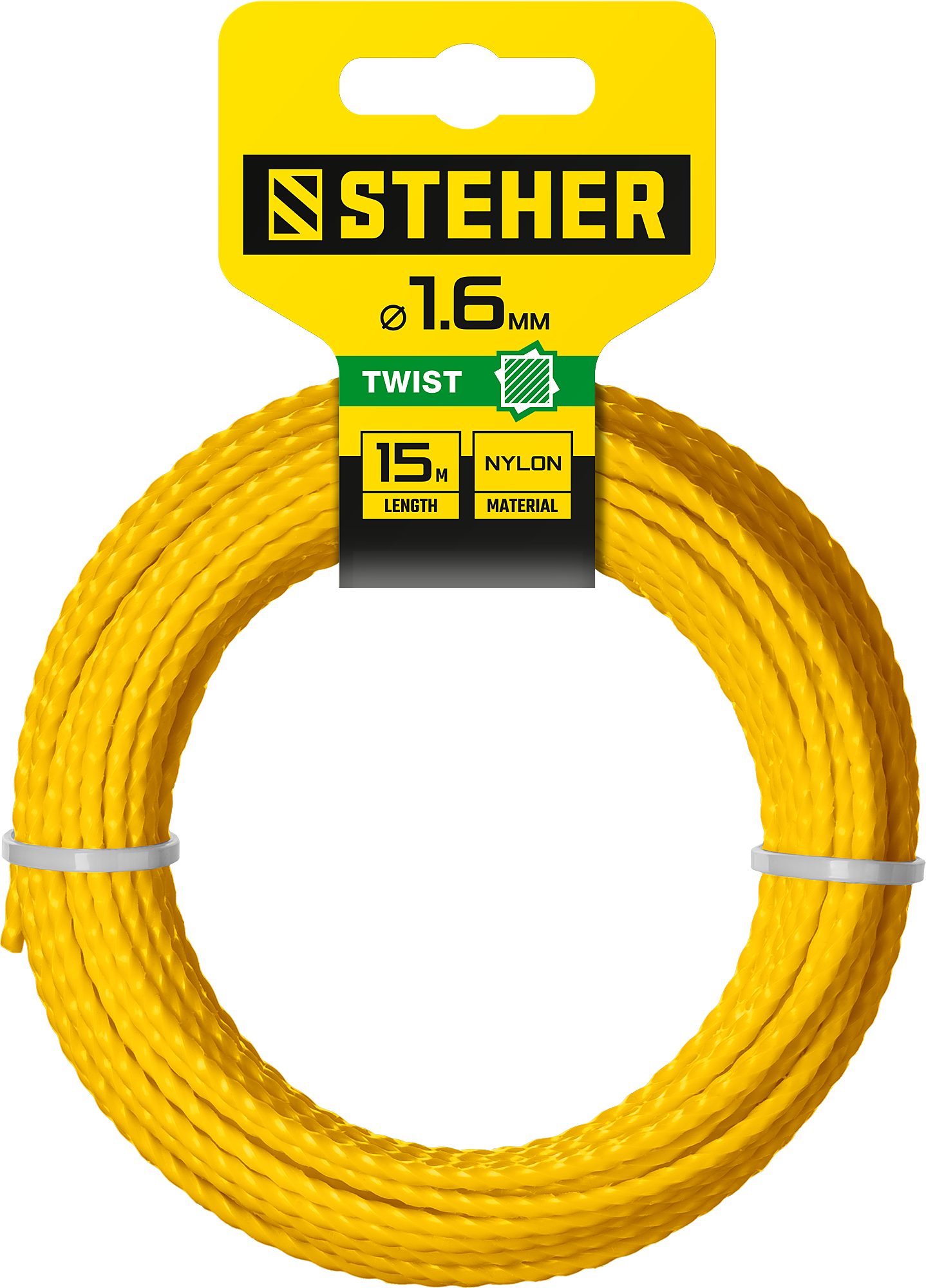 

Леска триммерная STEHER 75020-1.6, витой квадрат (твист) 1.6 мм x 15 м (75020-1.6), 75020-1.6