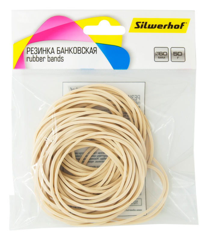 

Резинки для денег Silwerhof ∅ 6 см, 50 г, бежевый (189021)