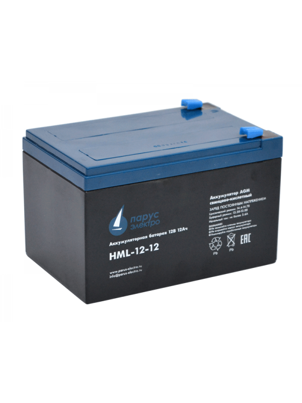 

Аккумуляторная батарея Парус электро HML-12-12, 12V, 12Ah (HML-12-12), Черный, HML-12-12