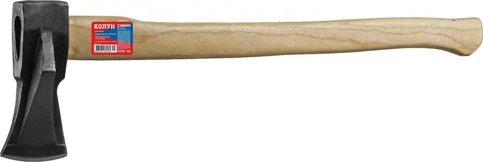 Топор колун СИБИН, длина рукояти 710мм, материал рукояти: дерево, 2.5кг (20696-19_z01)