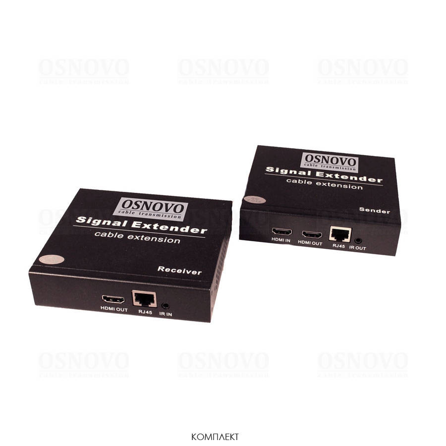 Комплект для передачи HDMI Osnovo TLN-HI/2+RLN-HI/2, 1xHDMI-1xHDMI, 1920x1080, по витой паре до 200м (TLN-HI/2+RLN-HI/2)
