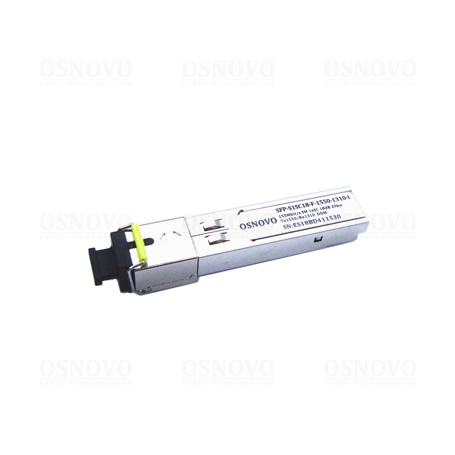 

Модуль SFP Osnovo SFP-S1SC18-F-1550-1310-I, 20 км, SC, Tx:1310 нм, Rx:1550 нм, 155 Мбит/с, SM (SFP-S1SC18-F-1550-1310-I), SFP-S1SC18-F-1550-1310-I