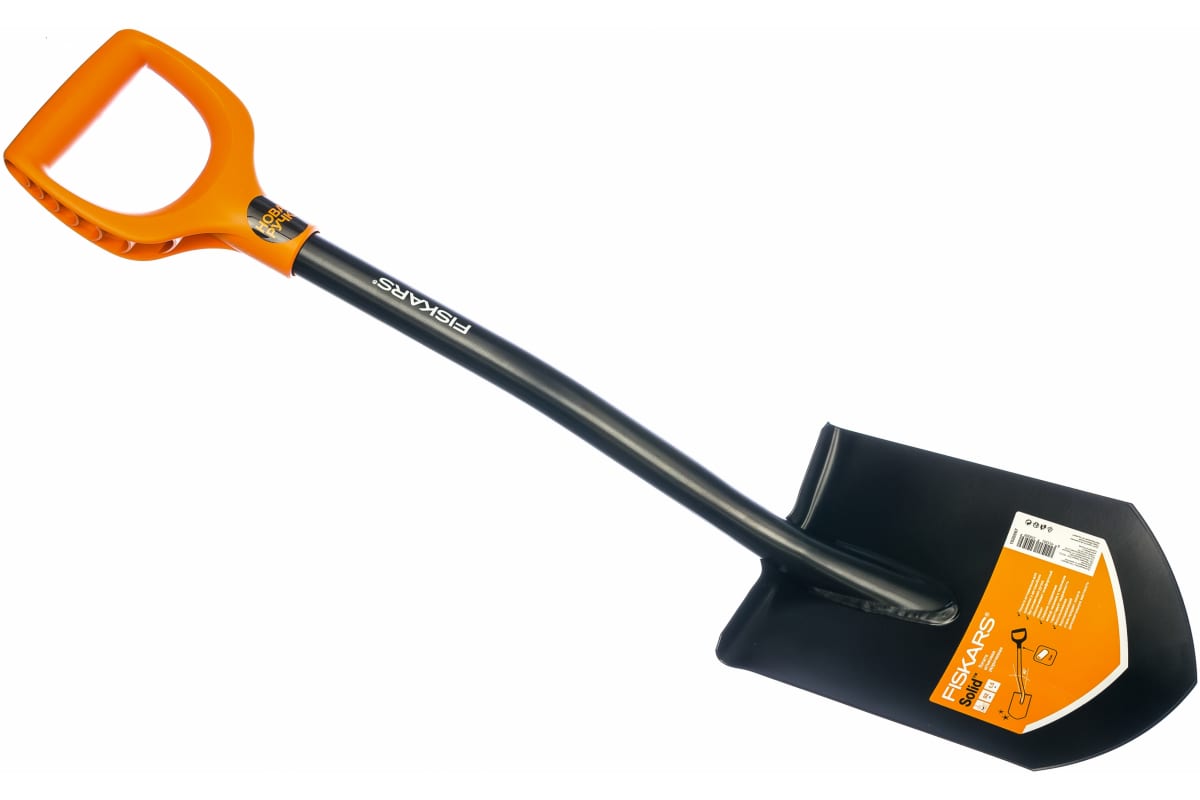 

Лопата штыковая с черенком FISKARS Solid, ширина 19.5см (1026667), 0