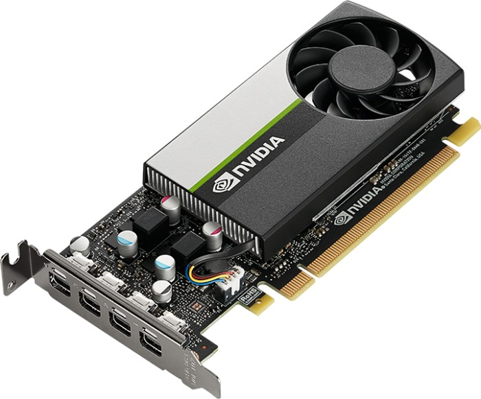 Видеокарта PNY NVIDIA Quadro T1000, 4Gb DDR6, 128bit, PCI-E, 4miniDP, Bulk (VCNT1000BLK-1) - фото 1