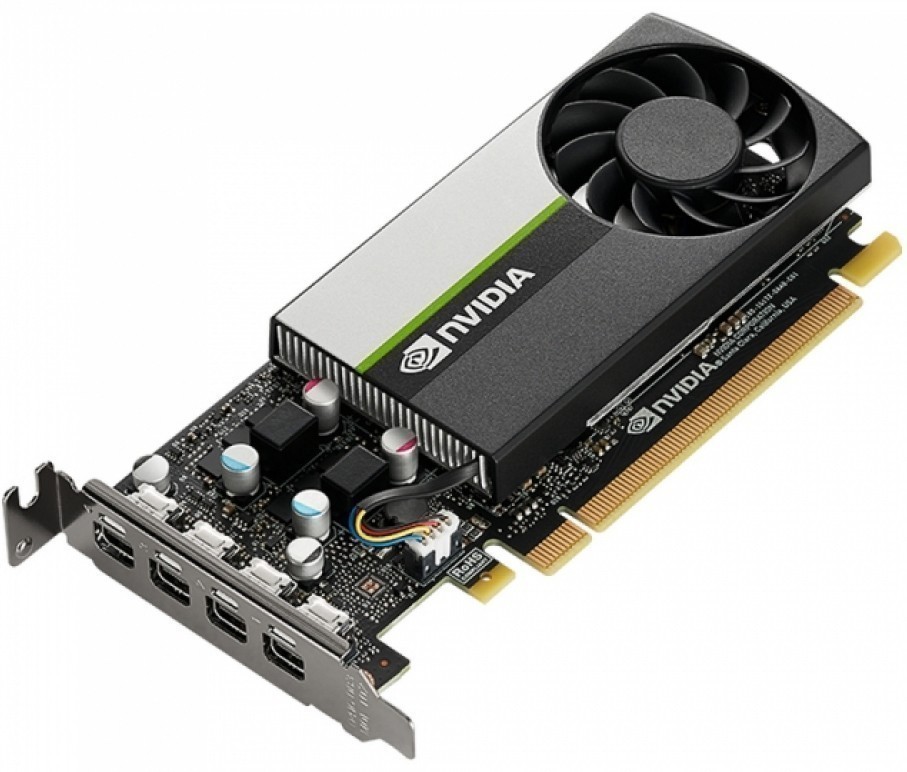 Видеокарта PNY NVIDIA Quadro T1000, 4Gb DDR6, 128bit, PCI-E, 4miniDP, Bulk (VCNT1000-BLK)