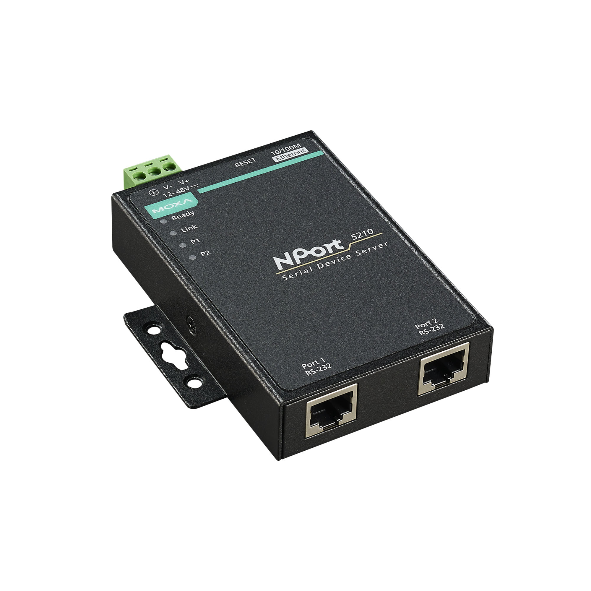 Преобразователь MOXA NPORT 5210-T, 1xEthernet 10/100 Base T(X) (разъем RJ45) в 2xRS-232 (NPORT 5210-T) - фото 1