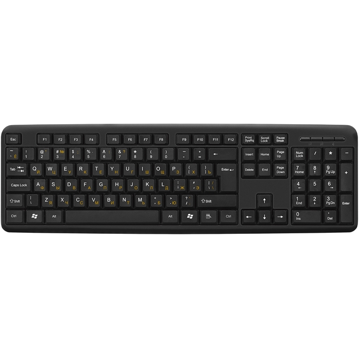 

Клавиатура проводная Exegate LY-405, мембранная, USB, черный (EX287138RUS), LY-405
