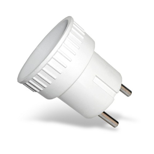 Адаптер переходник "UNIVersal" б/з белый 6А 250В (еврослот) (1/30/300) 1 розетка