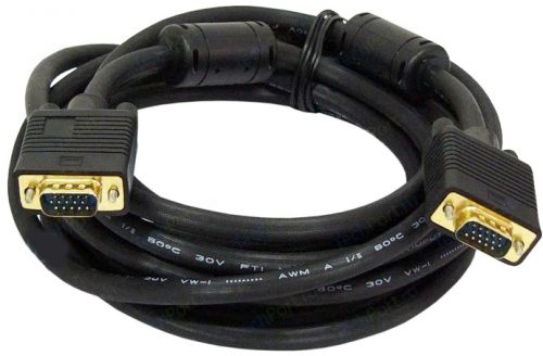 

Кабель VGA(15M)-VGA(15M), экранированный, ферритовый фильтр, 5 м, черный Cablexpert CC-PPVGA-5M-B (CC-PPVGA-5M-B), CC-PPVGA-5M-B