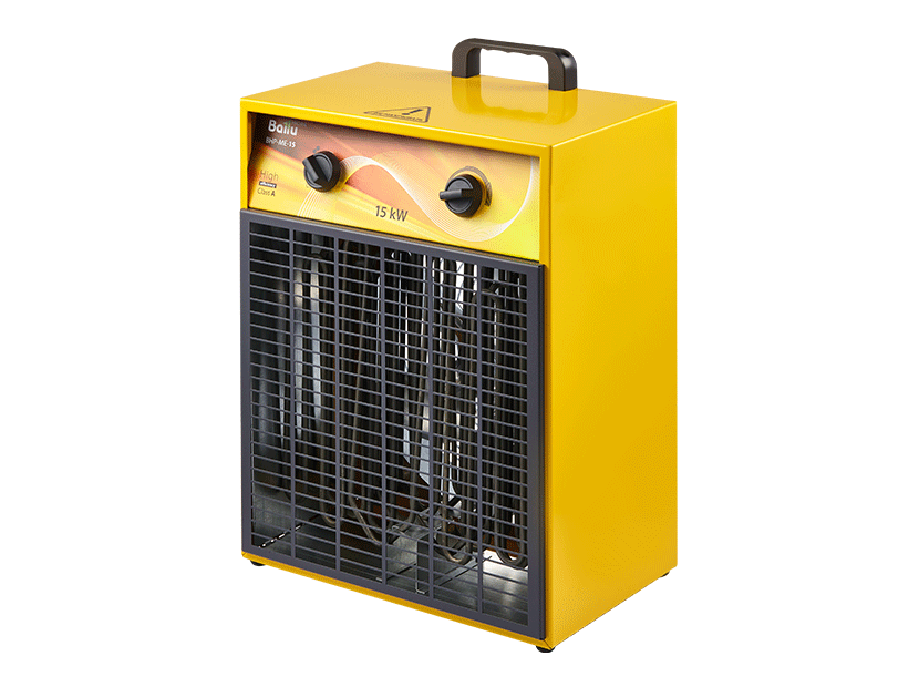 

Тепловая пушка электрическая 150 м² 15 кВт, 1700 м³/час, 380/400 В, IP20, Ballu BHP-ME-15 (НС-1184776), Желтый, BHP-ME-15