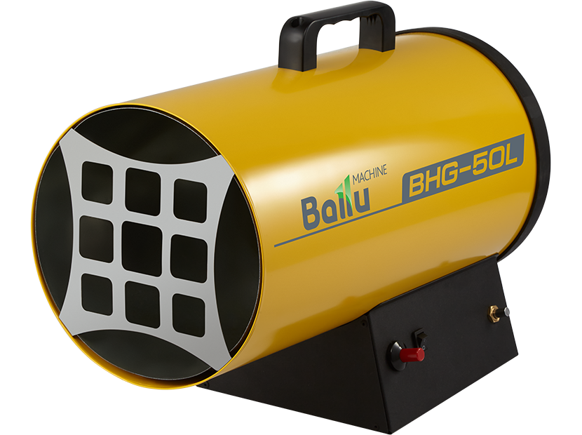 Тепловая пушка газовая 103 Вт, 1000 м³/час, 220/230 В, Ballu BHG-50L (НС-1275319), цвет желтый - фото 1