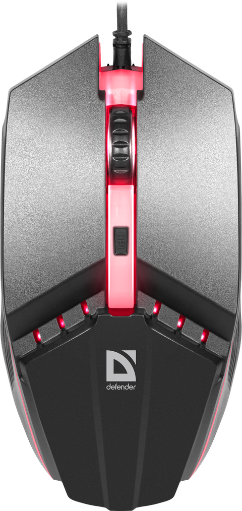 

Мышь проводная Defender Digit MB-690, 1200dpi, оптическая светодиодная, USB, черный (52690), Digit MB-690