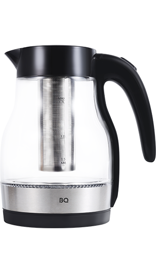 

Чайник электрический BQ KT2046G 1.7л. 2.2 кВт, стекло/пластик, черный/серебристый, KT2046G