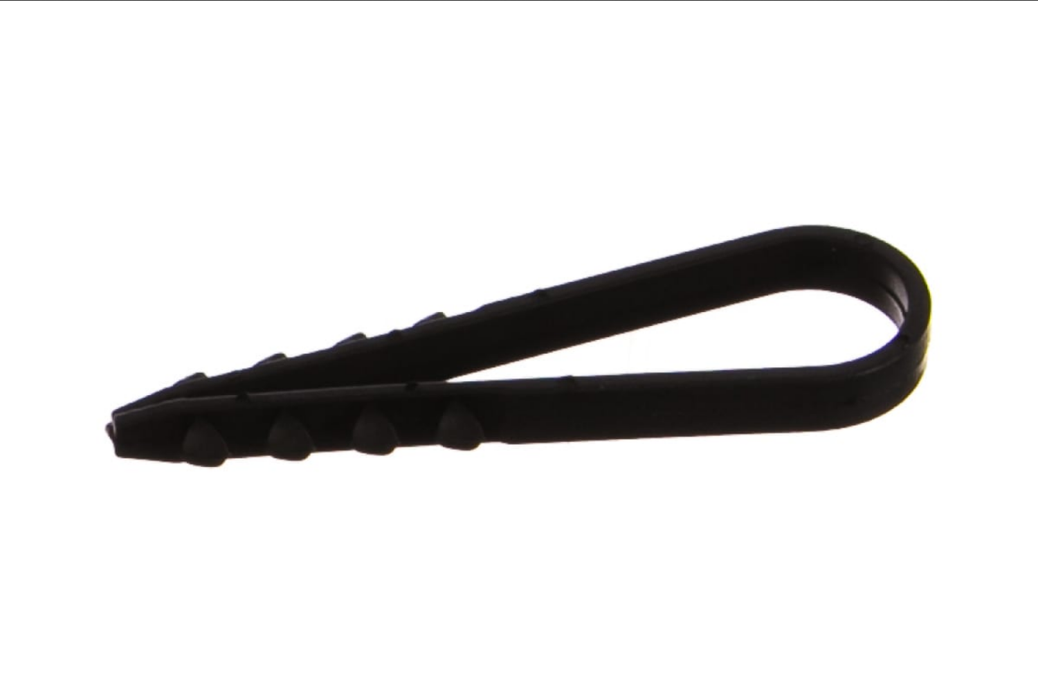 Дюбель-хомут для круглого кабеля 18мм, нейлон, черный, 100шт. FORTISFLEX (59565 )