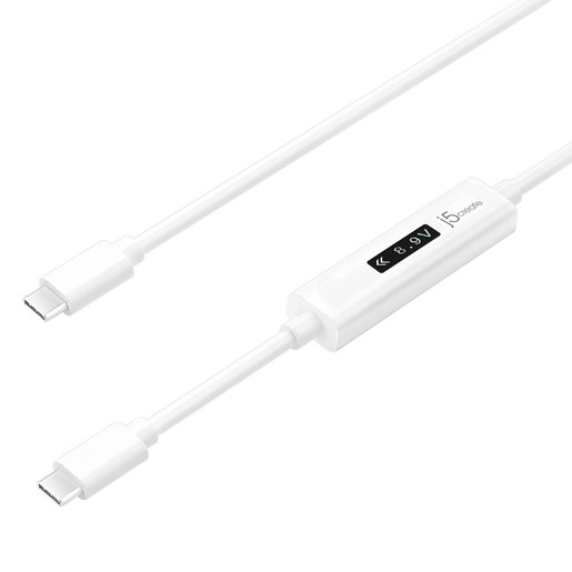 

Кабель USB 2.0 Type-C(m)-Type-C, 5A быстрая зарядка, 1.2м, белый j5create (JUCP14), 0