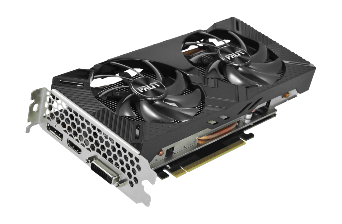 

Видеокарта Palit NVIDIA GeForce GTX1660Ti Dual OC, 6Gb DDR6, 192bit, PCI-E, DVI, HDMI, DP, Retail (NE6166TS18J9-1160C), Dual OC