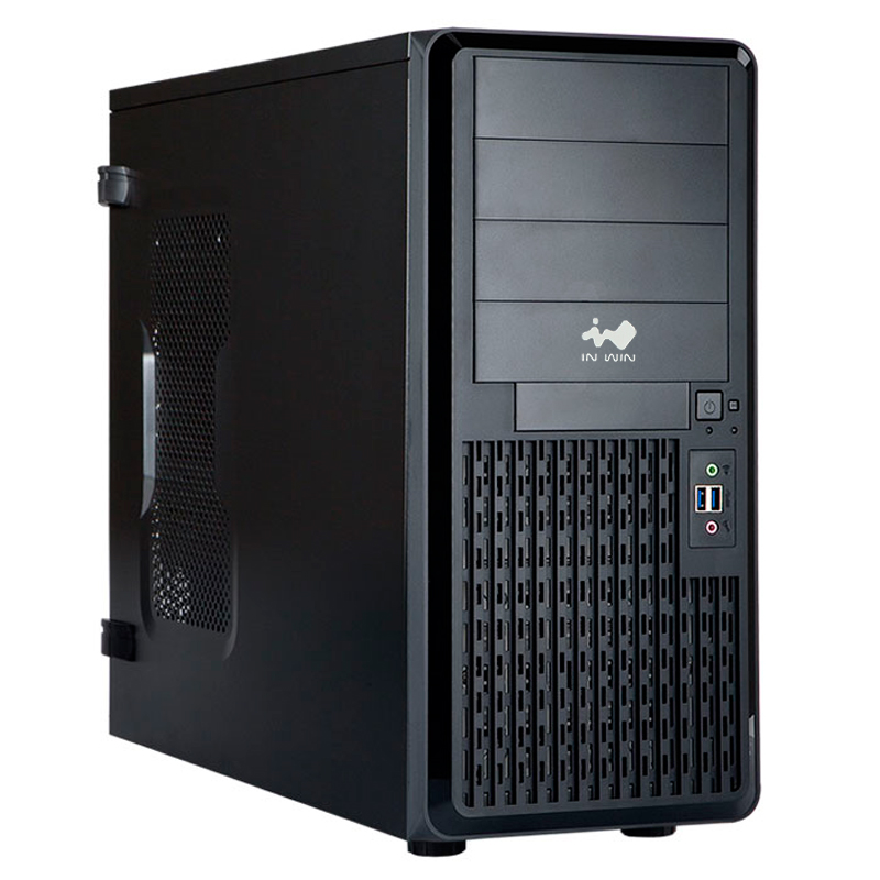 Корпус INWIN PE689U3, ATX, Midi-Tower, 2xUSB 3.0, черный, 1 кВт (6144842)