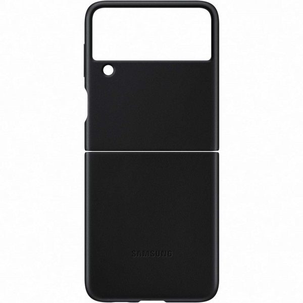 

Чехол-накладка Samsung Leather Cover для смартфона Samsung Galaxy Z Flip3, кожа/поликарбонат, черный (EF-VF711LBEGRU)