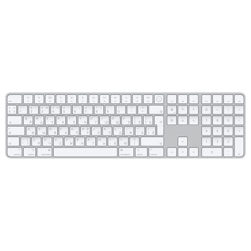 Клавиатура беспроводная Apple Magic Keyboard with Touch ID, мембранная, Bluetooth, белый (MK2C3RS/A)