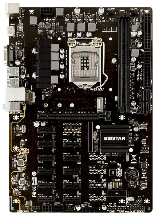 Материнская плата Biostar TB360-BTC Pro 2.0, Socket1151v2, Intel B360, 2xDDR4, PCI-Ex16, 4SATA3, 7.1-ch, GLAN, 6 USB 3.0, VGA, HDMI, Retail - фото 1