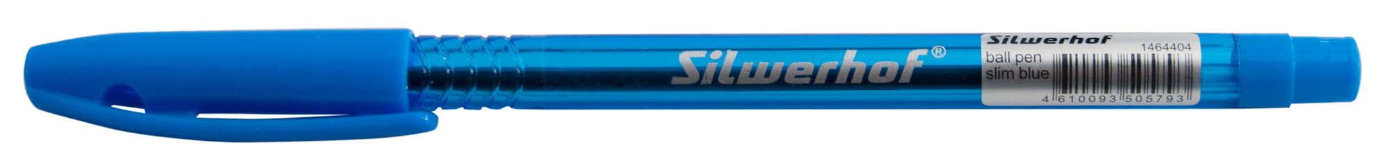 

Ручка шариковая Silwerhof Ball Pen Slim Blue, синие чернила, пластик, колпачок (1464404), Slim Blue