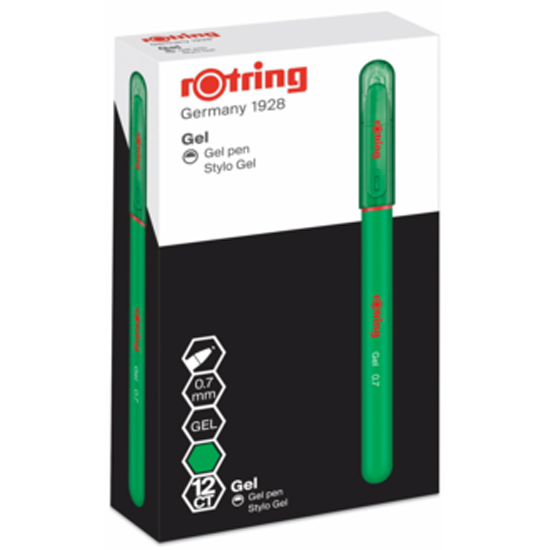 Ручка гелевая Rotring 2114439, зеленый, колпачок (2114439)