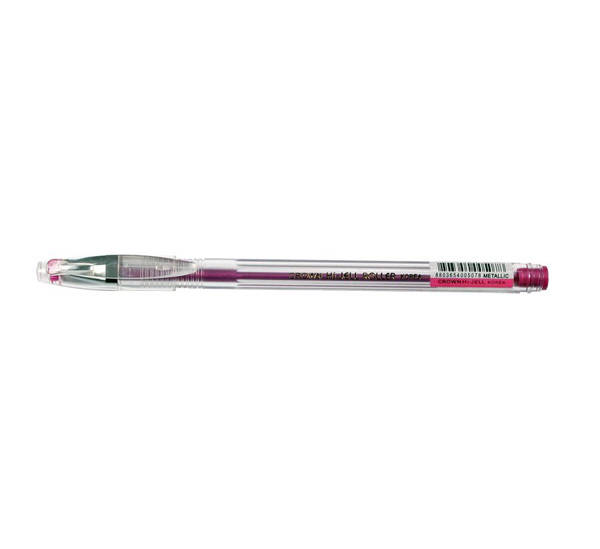 

Ручка гелевая Crown HJR-500GSM, розовый, колпачок (13735), HJR-500GSM