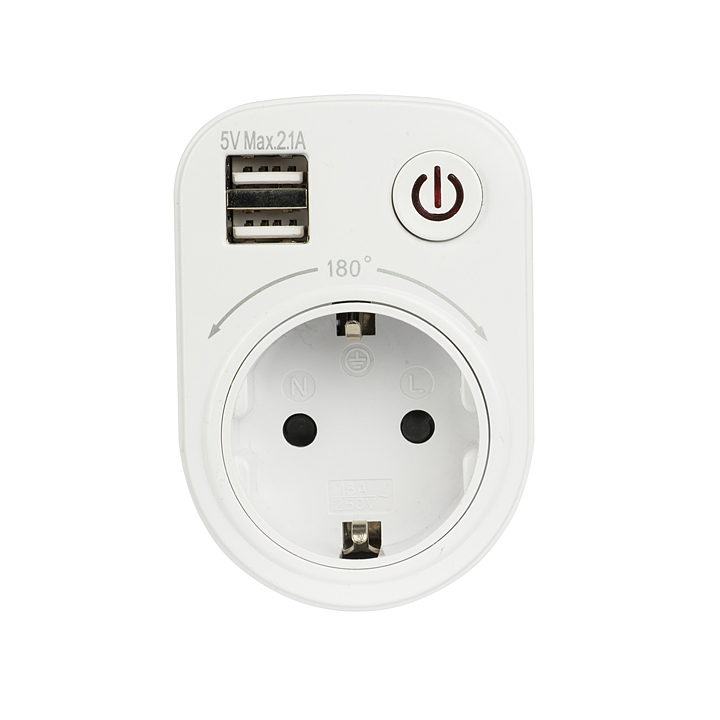

Розеточный блок EKF PROxima, 16А, 2P+E 16А, 2xUSB 2.1A, белый (SB-01)