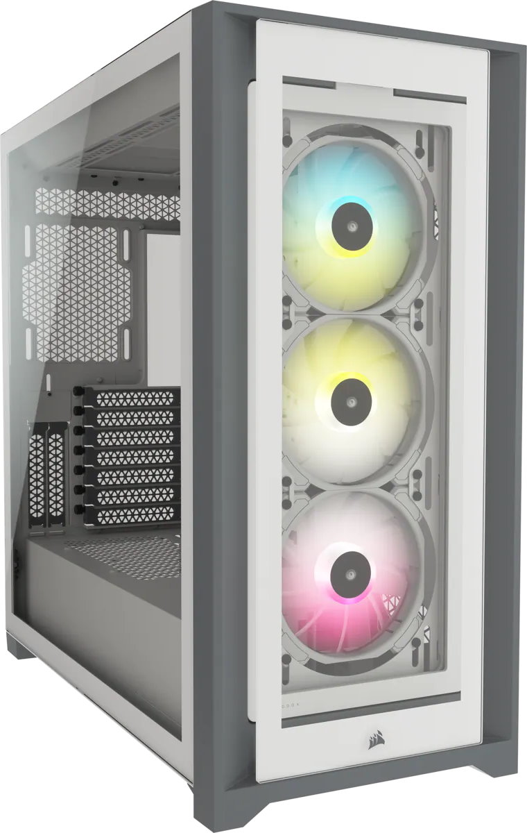 

Корпус Corsair iCUE 5000X RGB, ATX, Midi-Tower, 2xUSB 3.0, USB Type-C, белый, Без БП (CC-9011213-WW), iCUE 5000X RGB