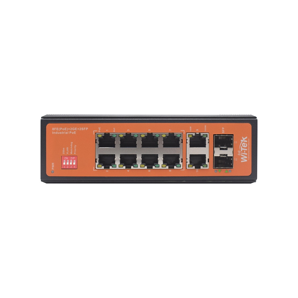 Коммутатор Wi-Tek WI-PS212GF-I (8x100 Мбит/с)
