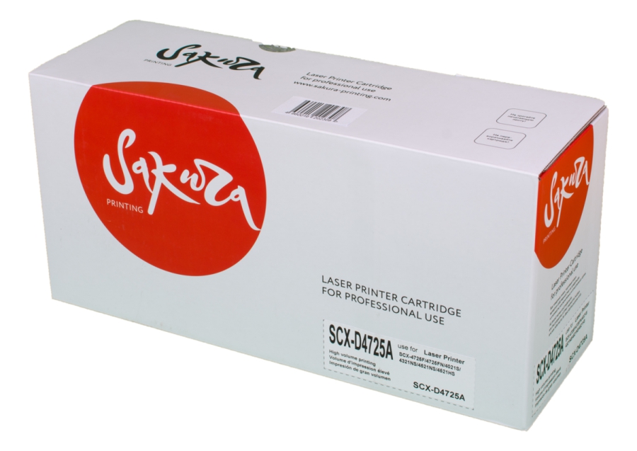 

Картридж лазерный SAKURA SASCX4725A (SCX4725A), черный, 3000 страниц, совместимый, для Samsung SCX-4725F/4725FN/4021S/4321NS/4521NS/4521HS