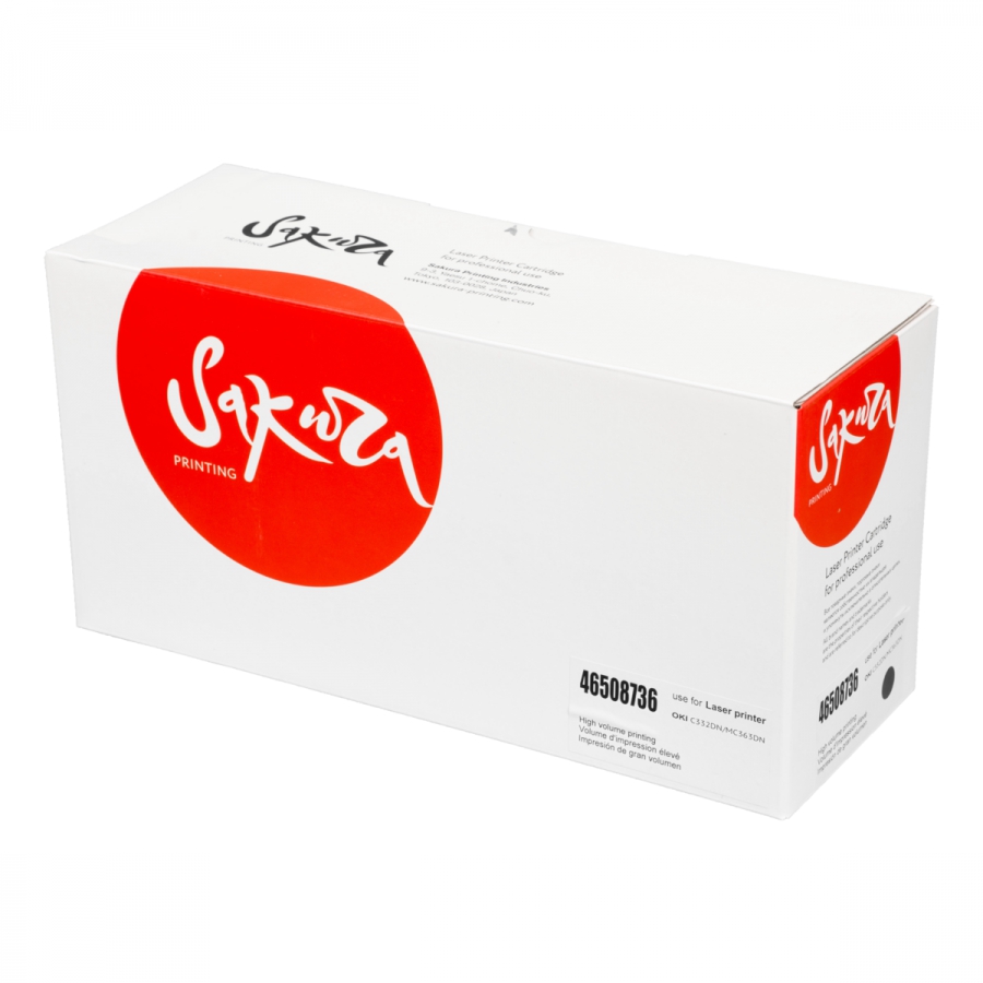 

Картридж лазерный Sakura SA46508736 (46508736), черный, 3500 страниц, совместимый для OKI C332/ MC363