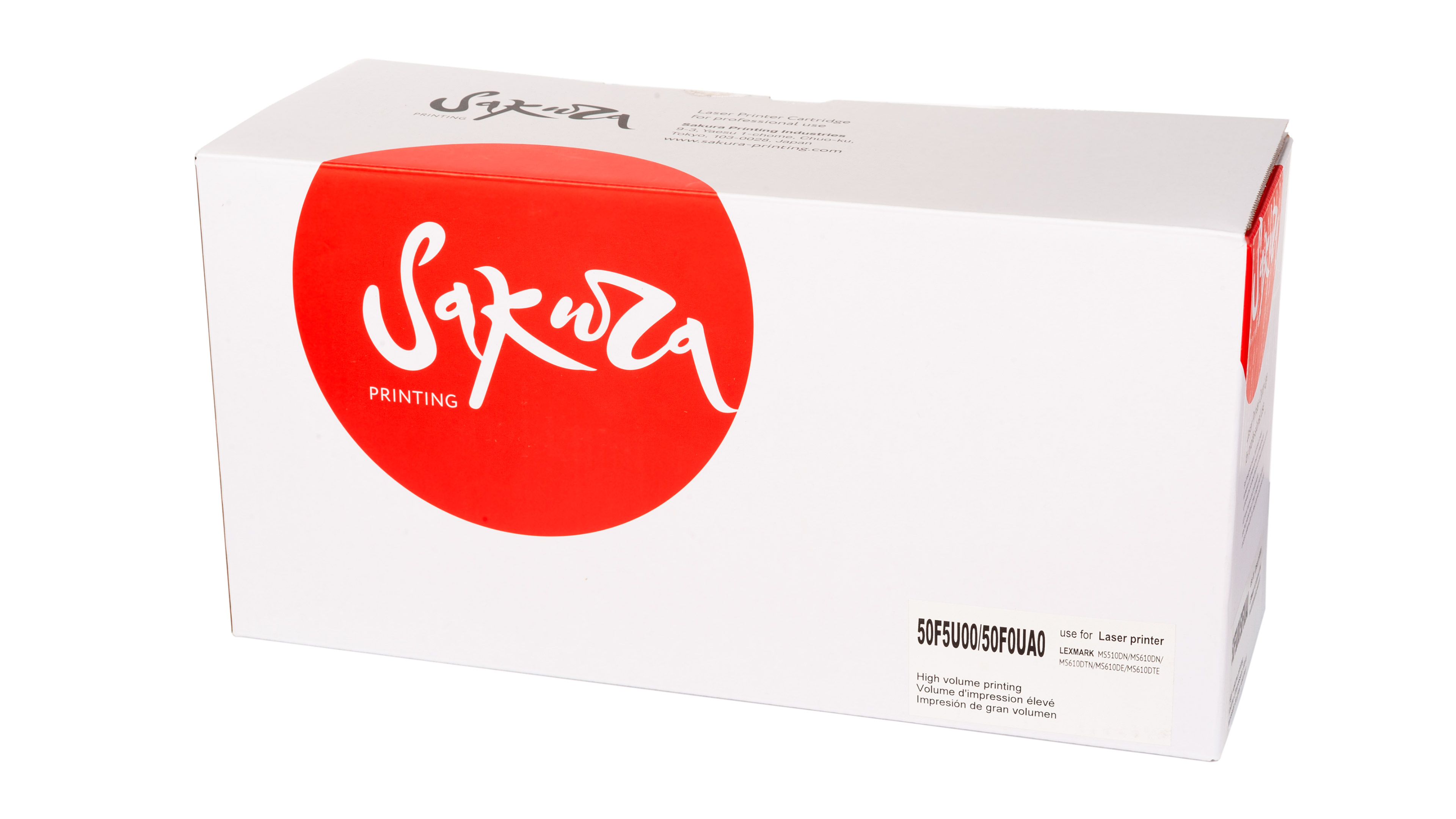 

Картридж лазерный SAKURA SA50F5U00/50F0UA0 (50F5U00/50F0UA0), черный, 20000 страниц, совместимый для Lexmark MS510dn/ 610dn/ 610dte/ 610de
