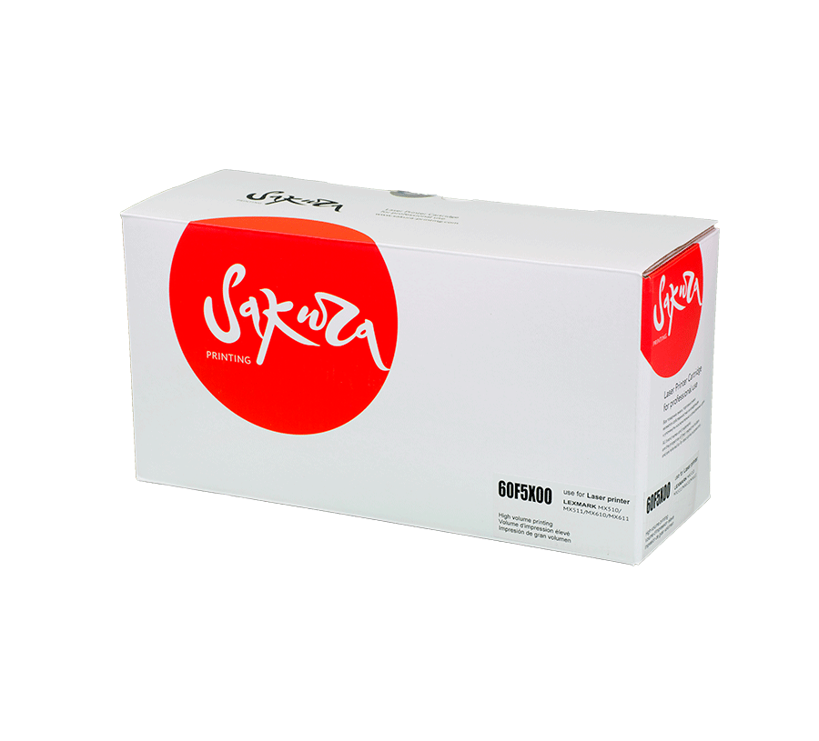 

Картридж лазерный SAKURA SA60F5X00/60F5XA0 (60F5X00/60F5XA0), черный, 20000 страниц, совместимый для Lexmark MX510/511/611