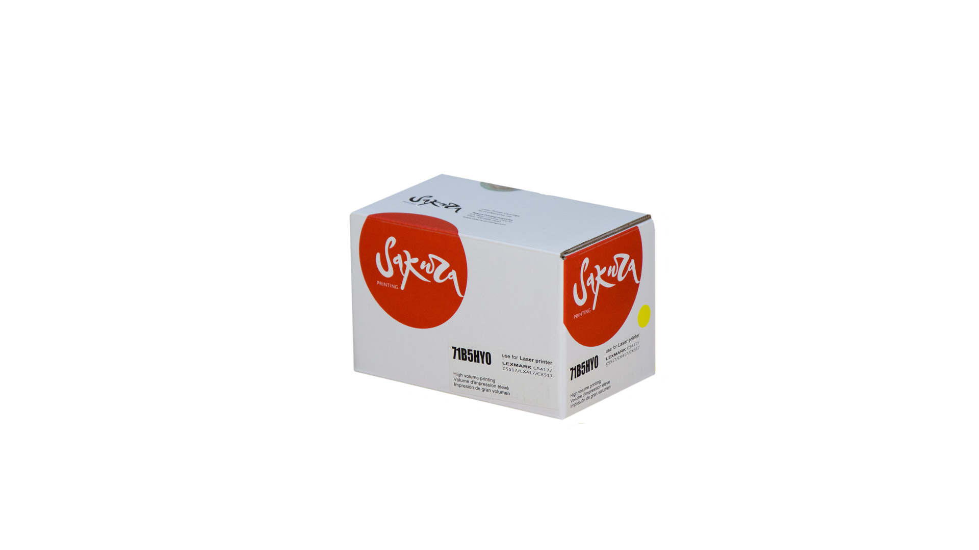 

Картридж лазерный Sakura SA71B5HY0 (71B5HY0), желтый, 3500 страниц, совместимый для Lexmark CS417dn/ CS517de/ CX417de/ CX517de