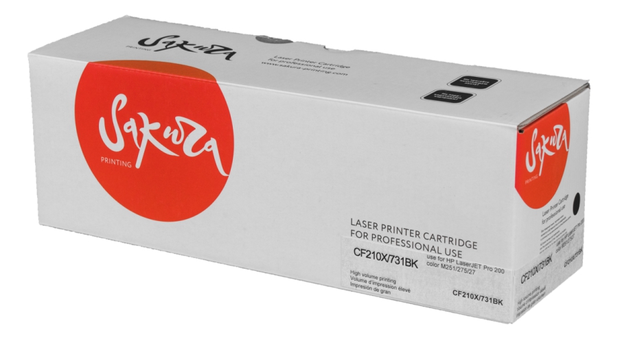 

Картридж лазерный Sakura SACF210X/731Bk (131X/731Bk/CF210X/6272B002), черный, 2400 страниц, совместимый для LJ Pro 200 color M251/275/276, LBP7100Cn / 7110Cw