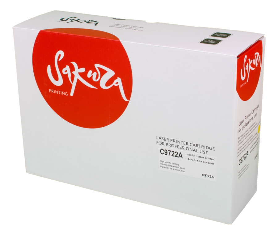 

Картридж лазерный SAKURA SAC9722A (641A/C9722A), желтый, 8000 страниц, совместимый, для 4650/4650dn/4650dtn/4650hdn/4650n