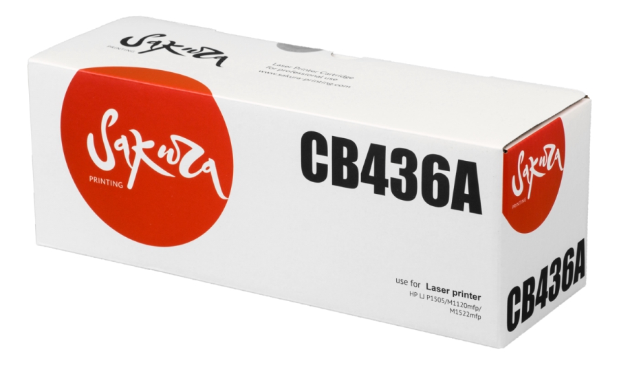 

Картридж лазерный Sakura SACB436A (CB436A), черный, 2000 страниц, совместимый для LJ P1505/M1120mfp/M1522mfp