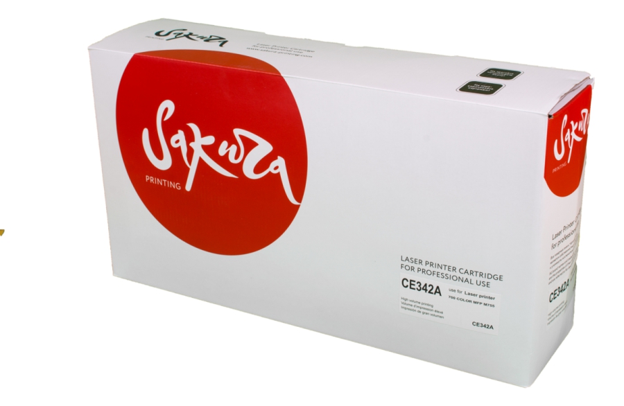 

Картридж лазерный SAKURA SACE342A (CE342A), желтый, 16000 страниц, совместимый, для LJ 700/775