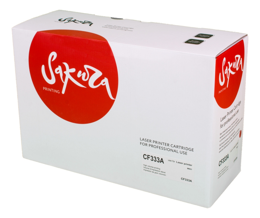 

Картридж лазерный Sakura SACF333A (654A/CF333A), пурпурный, 15000 страниц, совместимый для LJ M651, M651DN, M651N, M651Xh
