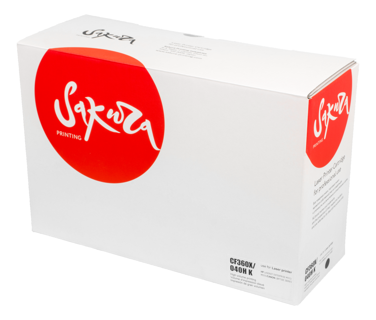 

Картридж лазерный Sakura SACF360X/040HBK (508X/040HBK/CF360X/0461C001), черный, 12500 страниц, совместимый для CLJE M552d/M553n/553x/553dn; i-SENSYS LBP-710/712