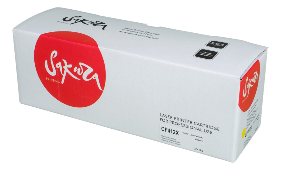 

Картридж лазерный Sakura SACF412X (410X/CF412X), желтый, 5000 страниц, совместимый для LaserJet Pro M452nw, M452dn, M477fnw, M477fdw, M477fdn, M377dw