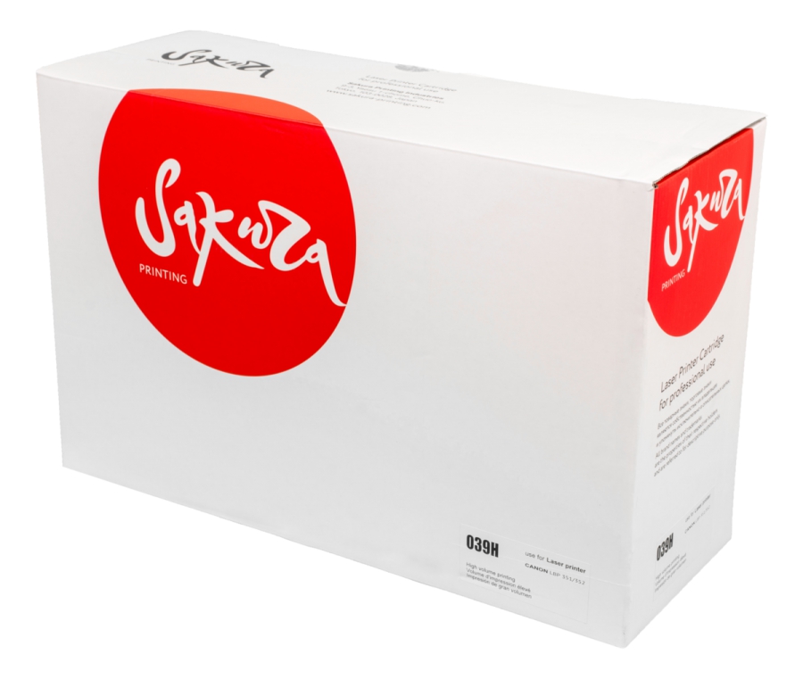 

Картридж лазерный Sakura SACRG039H (039HBK/0288C001), черный, 25000 страниц, совместимый для Canon i-Sensys LBP351/LBP352