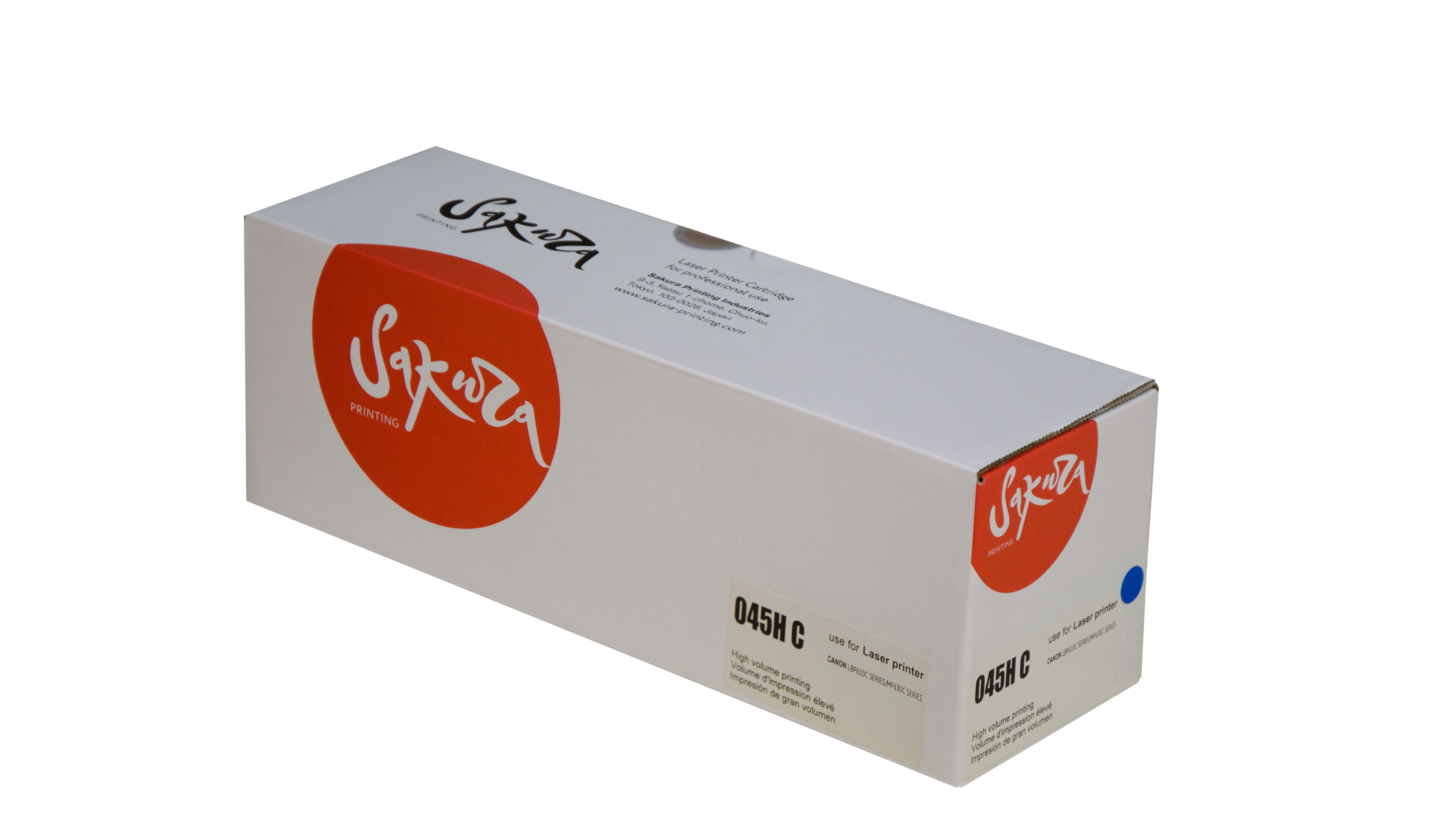 

Картридж лазерный SAKURA SACRG045HC (045HC/1245C002), голубой 2200 страниц, совместимый, для Canon i-SENSYS LBP-610C, MF-630C
