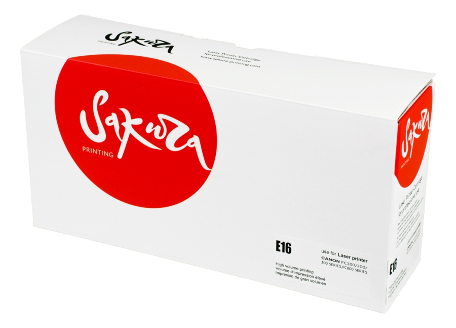 

Картридж лазерный SAKURA SAE16 (E16/1492A003), черный, 2000 страниц, совместимый, для Canon FC108/128/200/208/220/228/336/PC860/880/890