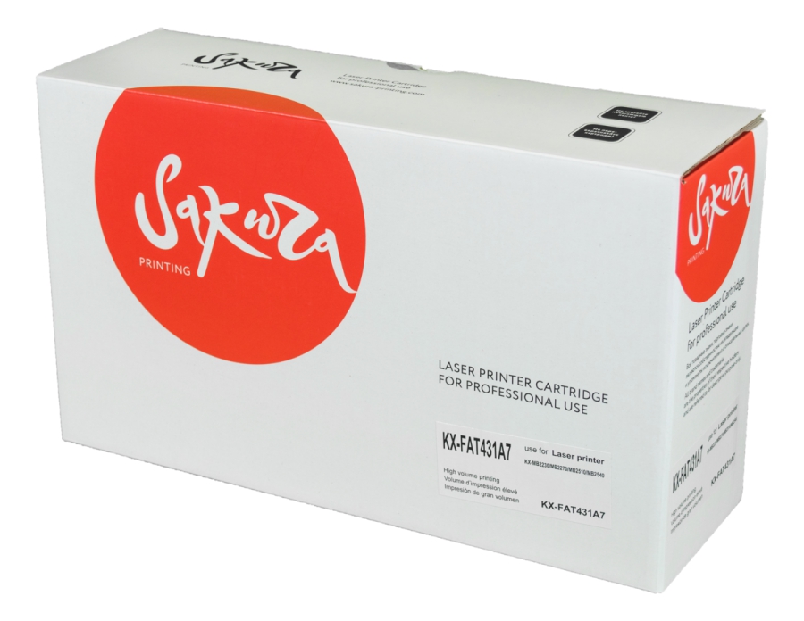 

Картридж лазерный SAKURA SAKXFAT431A7 (KXFAT431A7), черный, 6000 страниц, совместимый, для Panasonic KX-MB2230RU/2270RU/2510RU/2540RU