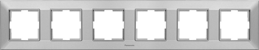 

Рамка Panasonic Arkedia Slim, горизонтальная, 6шт., серебро (WNTF08062SL-RU)